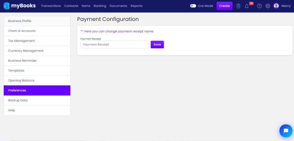 Payment configuration -1